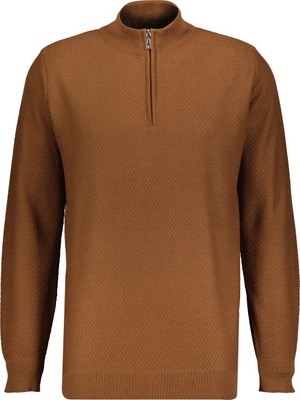 Finesuits Erkek Düz Yünlü Desenli Yünlü Kazak 2522201012.YBFR