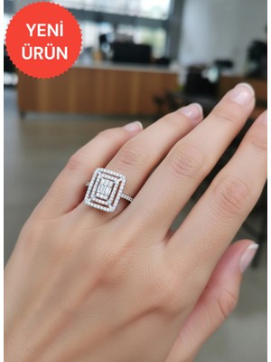 Moda Gümüş 925 Ayar Gümüş Baget Kadın Yüzük
