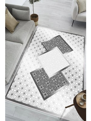 Pelura Halı Modern Desenli Baskılı Kaymaz Yıkanabilir Salon Oturma Odası Mutfak Antre Hol Halısı Yolluk