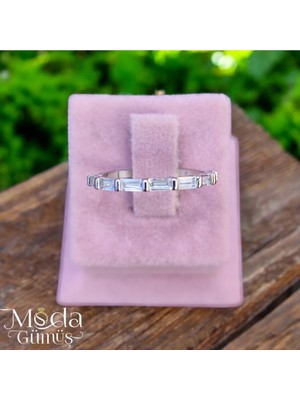 Moda Gümüş 925 Ayar Gümüş Yarım Tur Yüzük & Alyans ( Model 2)