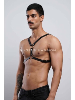 Beru Najmaddin Erkek  Deri Göğüs Harness, Erkek  Fantazi Giyim, Clubwear, Partywear - BRFM44 Najm