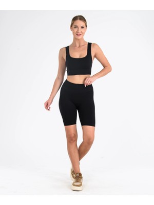 Leepsy Toparlayıcı Seamless Spor Şort Tayt - Form Şort
