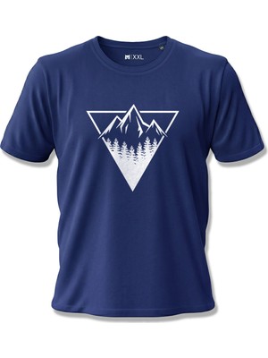 North Whiskers Dağ ve Orman Temalı T-Shirt - %100 Pamuk