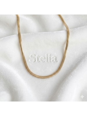 Stelia Kolye - Yassı Yılan Zincir Model 45 cm Kadın Kolye