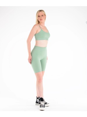 Leepsy Seamless Fitilli Toparlayıcı Biker Şort Tayt - Lya Şort