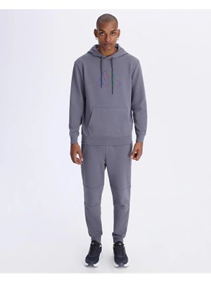 Kappa Logo Brian Hoodie Erkek Volkanik Gri Regular Hoodie