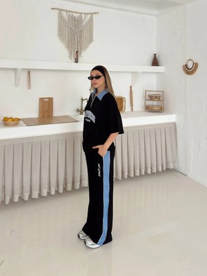 Vess Moda Baskılı Polo Yaka Eşofman Takımı