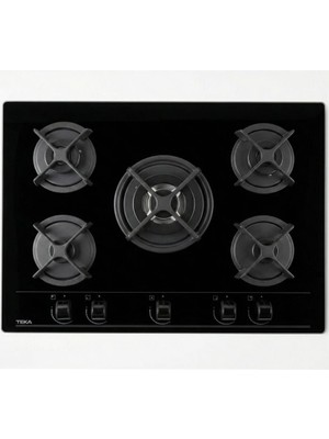 Teka HF LUX 70 5G AI AL TR CI Ankastre Kristal Wok Gözlü Cam Gazlı Ocak Döküm Izgara Siyah 70 cm 40229048
