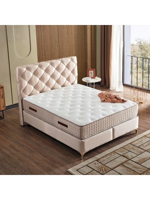 KUMSHOME Anka Tek Kişilik Ultra Full Ortopedik Yaylı Yatak + Baza + Başlık 3'lü Set