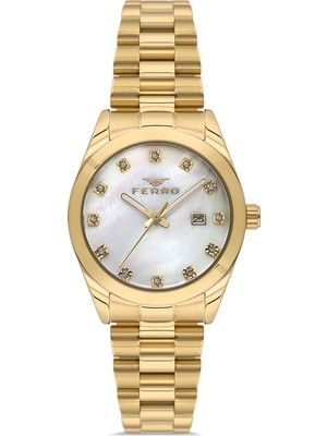 Ferro FL21570AWT-B Quartz Çelik Kordon Altın Rengi 31 mm Kadın Kol Saati