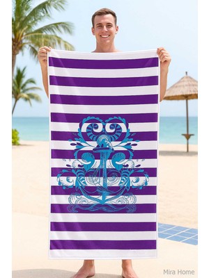 Seadream Tropikal Desenli Plaj Havlusu 70X140 cm Çapa