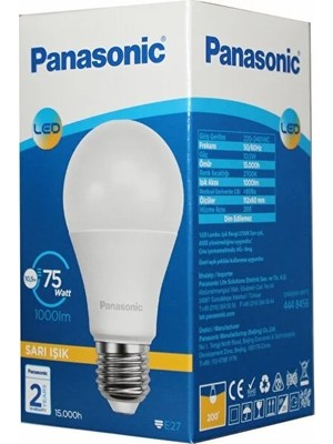 Panasonic LED Ampul 10,5W 2700K Sarı