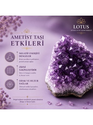 💜 Premium Doğal Ametist Taşı – 100 Gr Ham Ametist Kristal Parçaları | Lotus Atölye ve İyi Yaşam Merkezi