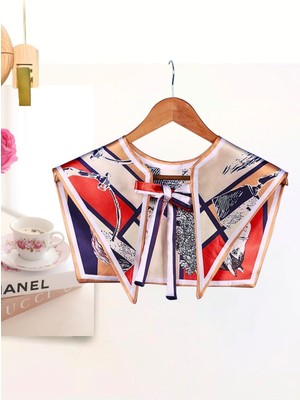 Nurfemina Sanatsal Stil At Desenli Modern Kadın Omuz Şalı & Vintage Binicilik Temal Fular Yaka | Lüks Aksesuar