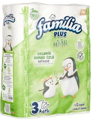 Skygo Familia Plus Natural 40'lı Paket Tuvalet Kağıdı (3 Paketi)
