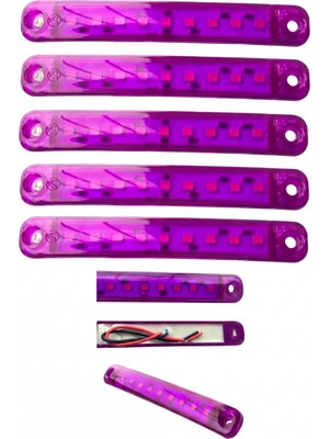 Yerli Lamba Parmak LED 24V/12V 9led Uzun Mor 5li