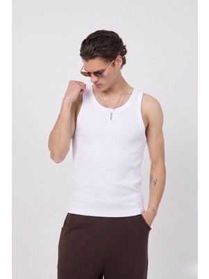 Gothamvibes Erkek Tank Top Beyaz Atlet