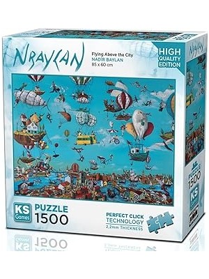SHC4200 Ks Games 1500 Parça Şehrin Üzerinde Uçmak Puzzle