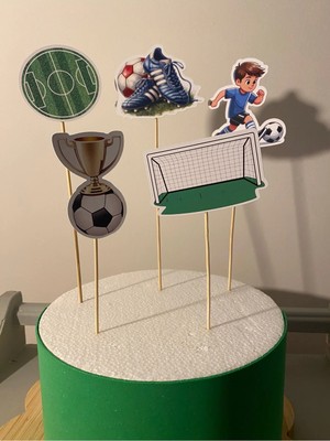 Futbol Temalı Doğum Günü Pasta Süsü Doğum Günü Süsü