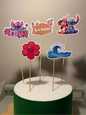 Aloha Doğum Günü Pasta Süsü Doğum Günü Süsü
