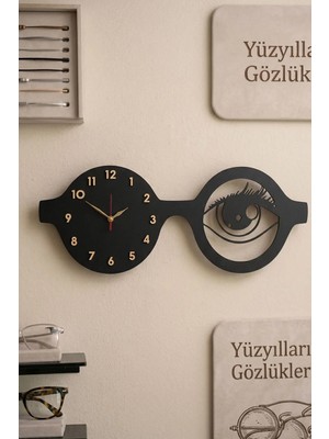 Dekoratif Gözlük Tasarım Duvar Saati, Optik Işyeri Duvar Saati