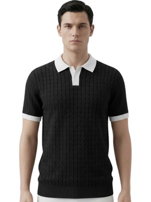 Yyz Store Polo Yaka Likralı Triko T-Shirt