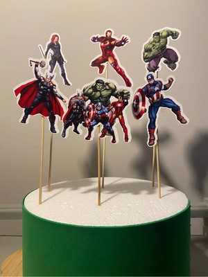 Avengers Doğum Günü Pasta Süsü Doğum Günü Süsü