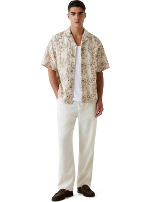 Guess Paolo Relaxed Fit  Beyaz Pantolon M6GB15W2024-G018