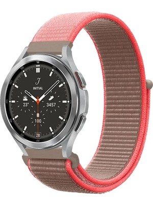 Durukar®  Watch 22MM Hasırlı Cırtcırtlı Kordon - Pembe