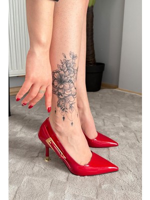 Preshley Kadın Fascino Kırmızı Rugan Stiletto Topuklu Ayakkabı