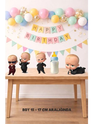 Patron Bebek Boss Baby Ayaklı Pano Seti ( Masa Üstü ) ** Kalın Kağıt