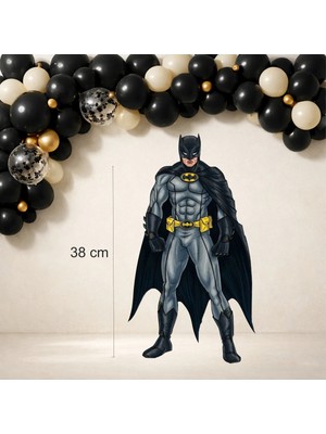Batman Temalı Ayaklı Pano (38 Cm) Doğum Günü Süsü 300GR Kuşe Kağıt