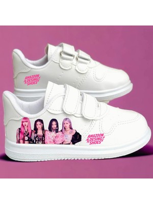 ALCdesing Logo Pink Kızlar Baskılı Kız Çocuk Spor Ayakkabı ve Sneakers