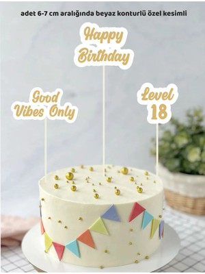 18 Yaş Doğum Günü Pasta Süsü