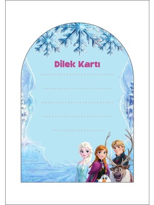 Elsa Frozen Dilek Kartı 18'li *kalın Kağıt 8*12 cm