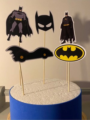 Sinek Kupası Tasarım Batman Doğum Günü Pasta Süsü Doğum Günü Süsü