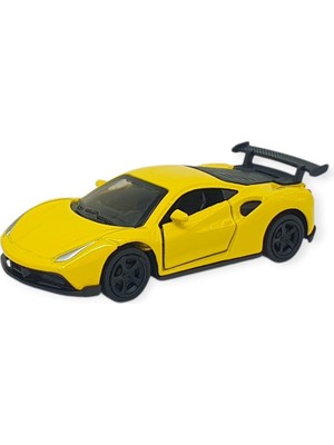 Emh Store Çek Bırak Metal Küçük Arabalar 8 cm - 6411A-17 - Sarı (Lisinya)