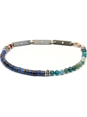 Cameron Blue - Aquamarin Lapis Erkek Bileklik MEY2412032