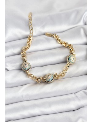 Marsilyan Xuping Vıp Nazarlı Gold Renk Bileklik - TJ-BB8079