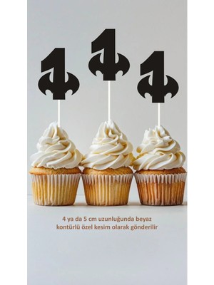 Sinek Kupası Tasarım Batman 1 Yaş Temalı Konsept Kürdanlı Cupcake Süsü Doğum Günü Süsü *20'li Kalın Kağıt