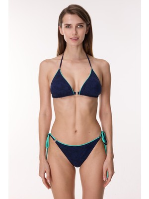 Ayyıldız 6516 Lacivert Üçgen Bikini Takımı