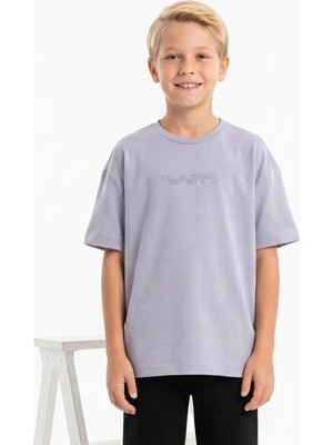 Queen Kids Queenkids Erkek Çocuk 1027 Tişört Gri