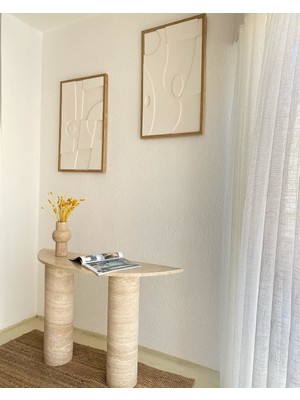 Arte Marble Traverten Dresuar Ham ve Naturel