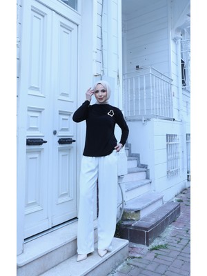 Nisum Moda Omuzu Tokalı Sandy Bluz