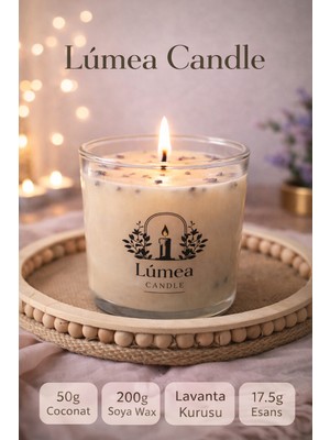 Lumea Candle Lavender Ritual – %100 Doğal Lavanta ve Coconut Wax Soya Wax ile Spa Serisi Aromaterapi Mum