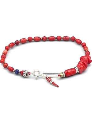 Mey Atelier Dump Red - Erkek Kırmızı Mercan Bileklik MEY2512001