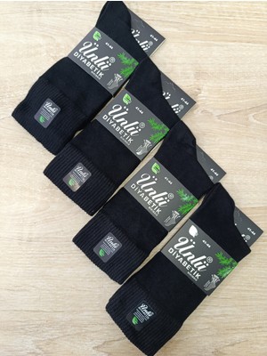 Ünlü Çorap Diabetik Çorap Bamboo Dikişsiz 4çift 41-44