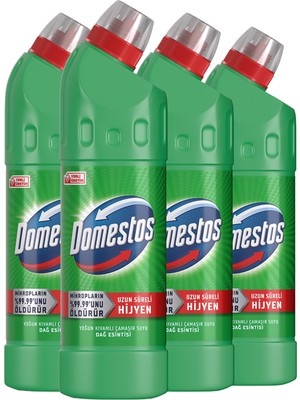 Domestos Yoğun Kıvamlı Çamaşır Suyu Dağ Esintisi 750 ml X4