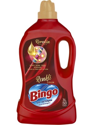 Bingo Renkli Sıvı Bakım Çamaşır Deterjanı 3L