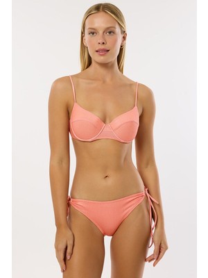 Ayyıldız 4529 Somon Simli Kaplı Balkonet Bikini Takımı